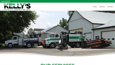 Kelly's Utility Services custom single page website design